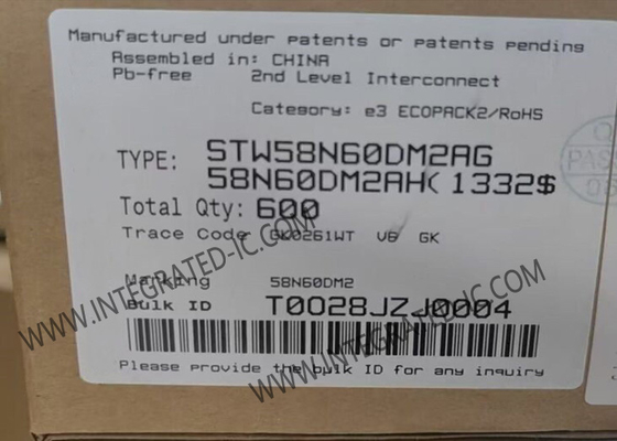 STW58N60DM2AG एकीकृत सर्किट चिप ऑटोमोटिव एन-चैनल 600V 50A पावर MOSFET ट्रांजिस्टर