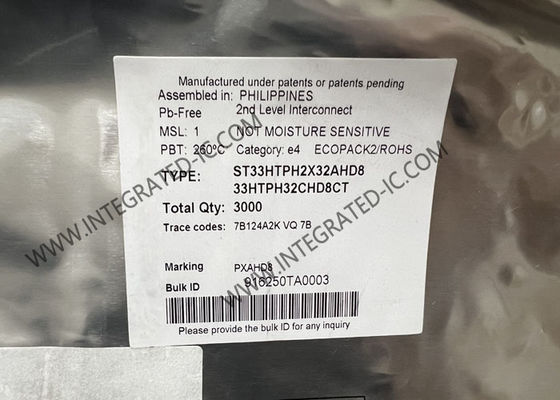 ST33HTPH2X32AHD8 एकीकृत सर्किट चिप SPI इंटरफेस दीर्घकालिक विकास TPM 2.0 डिवाइस