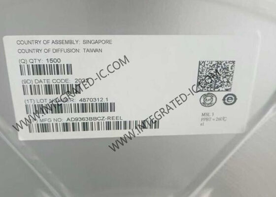 AD9363BBCZ वायरलेस कम्युनिकेशन मॉड्यूल 325 मेगाहर्ट्ज से 3.8 गीगाहर्ट्ज आरएफ एगिल ट्रांससीवर