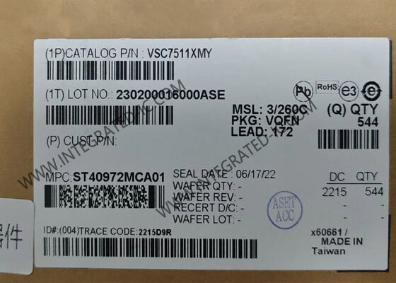 VSC7511XMY ईथरनेट IC 1.2V 4-पोर्ट लेयर-2 गीगाबिट ईथरनेट स्विच VQFN-172 पैकेज में