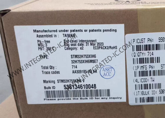 STM32H753XIH6 ARM माइक्रो कंट्रोलर IC, 265-TFBGA पैकेज, 168 I/O, और लो-पावर RTC के साथ