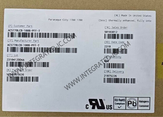 ACS770LCB-100B-PFF-T 1-चैनल पूरी तरह से एकीकृत करंट सेंसर आईसी