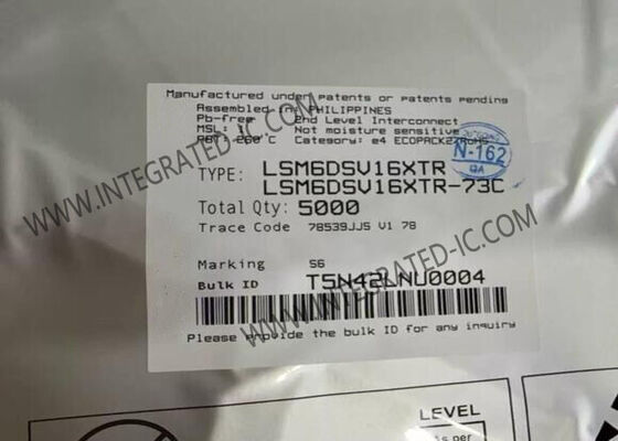 LSM6DSV16XTR सेंसर आईसी 6-एक्सिस इनर्टियल मेजरमेंट यूनिट एम्बेडेड सेंसर फ्यूजन के साथ